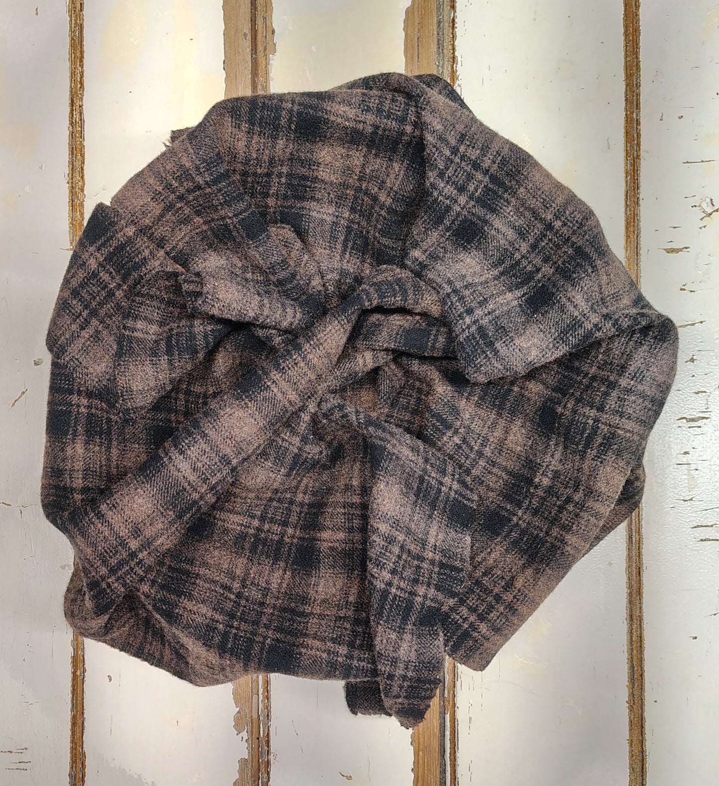 Spiced Pumpkin Hand Dyed Plaid Wool (Dark)