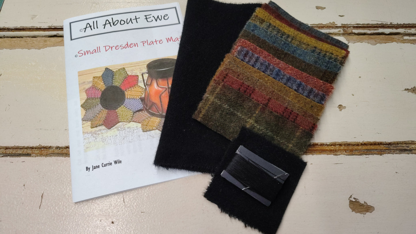 DRESDEN PLATE (Small) Wool Mat Kit