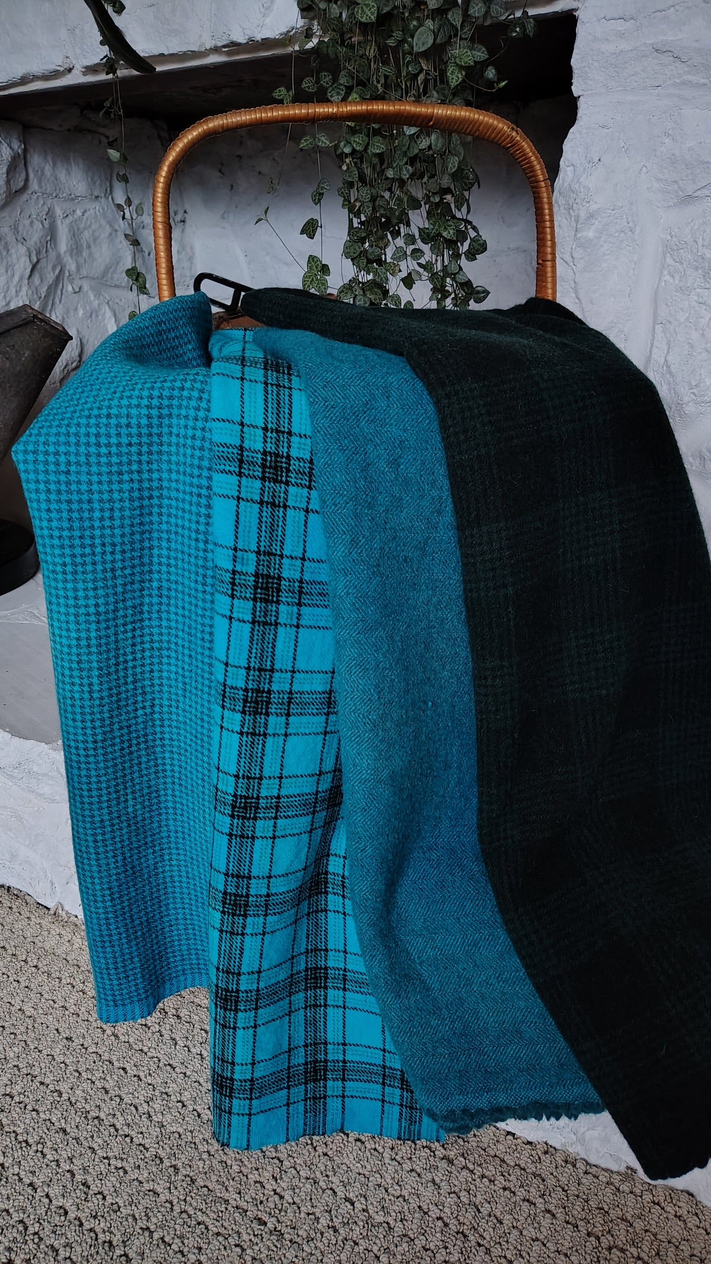 Imperial Blue Hand Dyed Wool Fat Sixteenth Bundle
