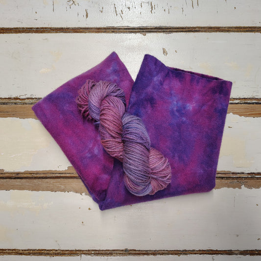 Lilac Blue Hand Dyed Wool Yarn