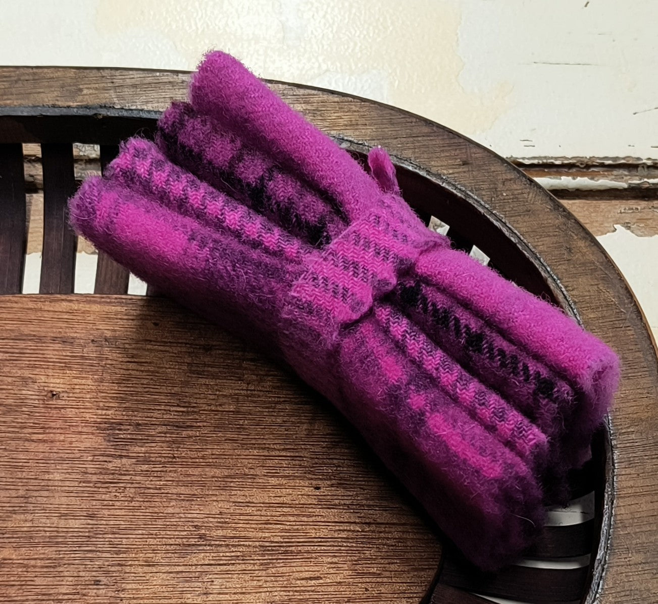 RED VIOLET BUNDLE Hand Dyed Wool
