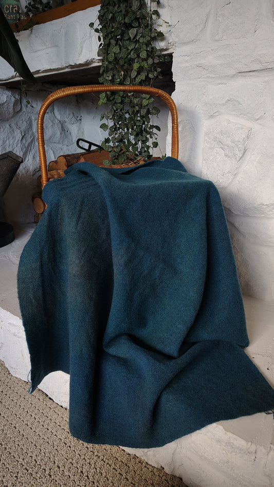 Twilight Hand Dyed Herringbone Wool