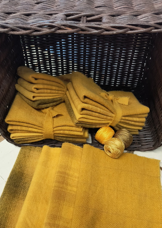 MUSTARD BUNDLE Hand Dyed Wool