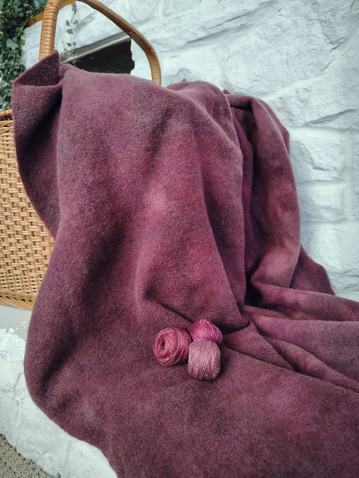 Plum Hand Dyed CS Wool