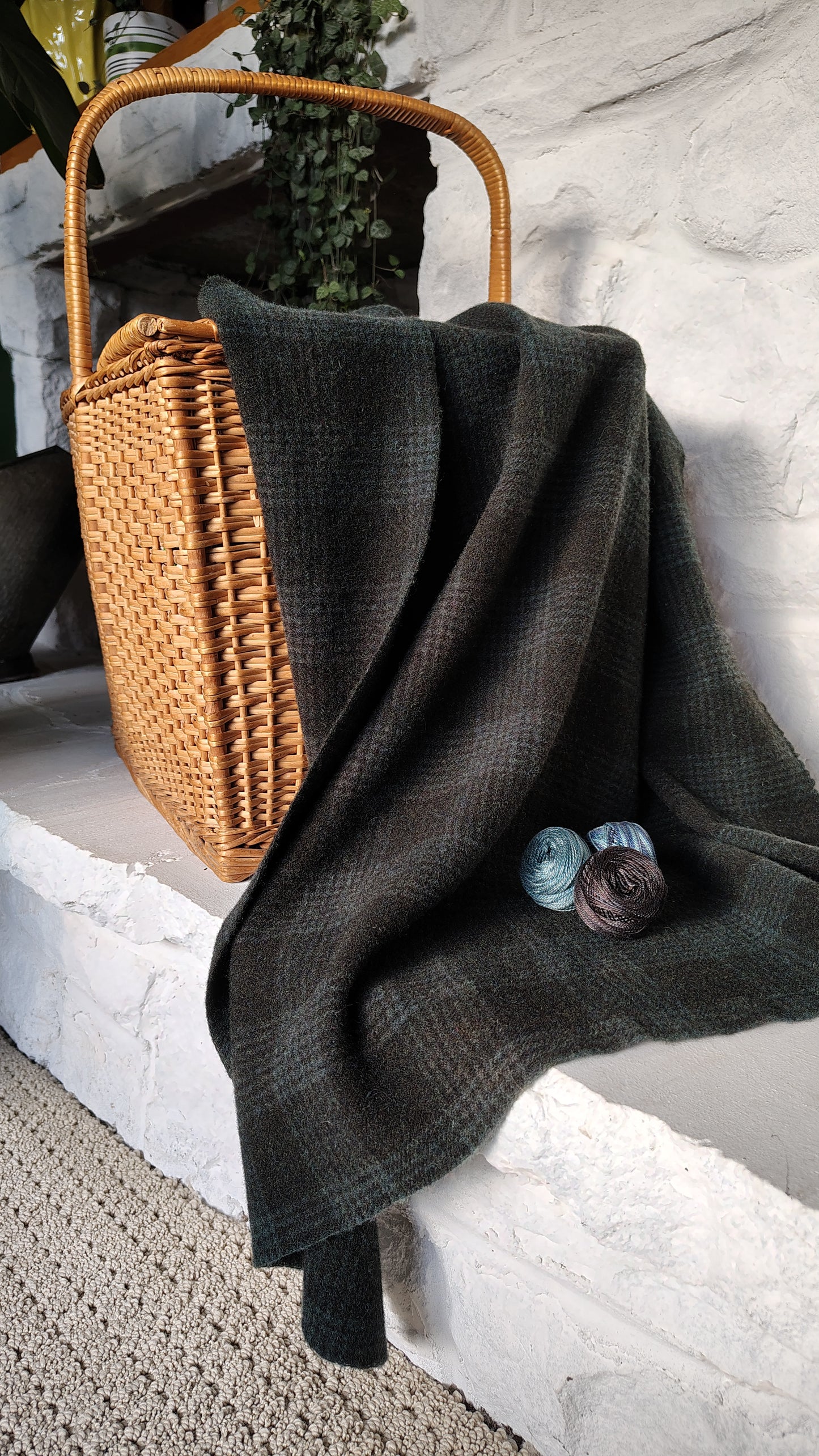 Bright Blue Hand Dyed BnP Wool