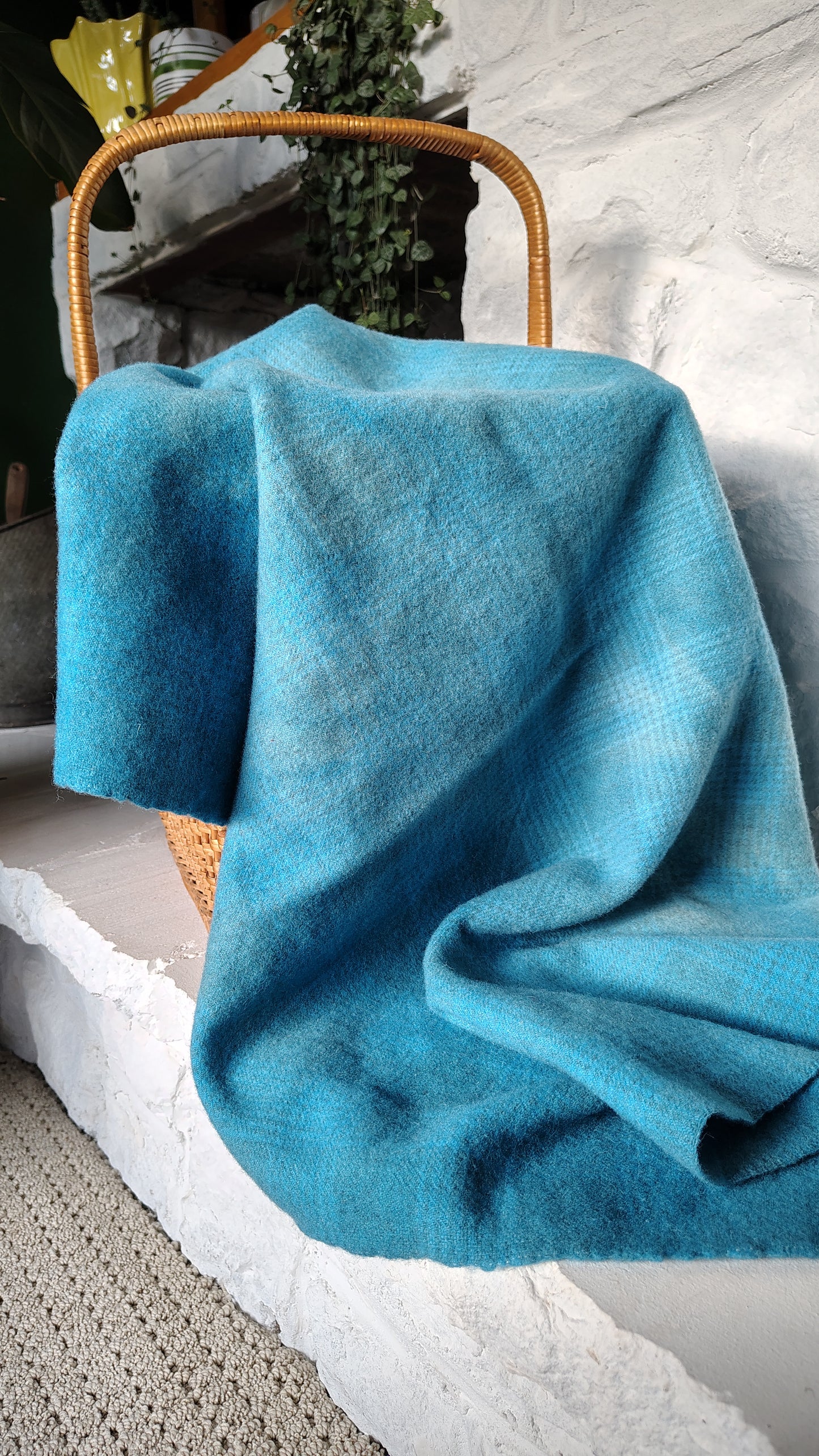 Bright Blue Hand Dyed GP Wool