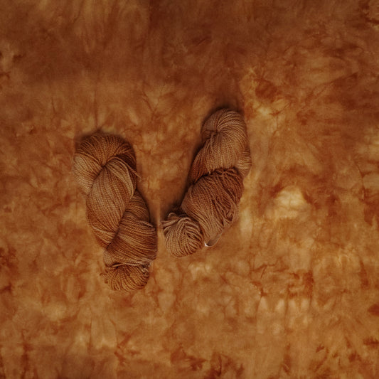 Rusty Pumpkin Hand Dyed Wool Yarn