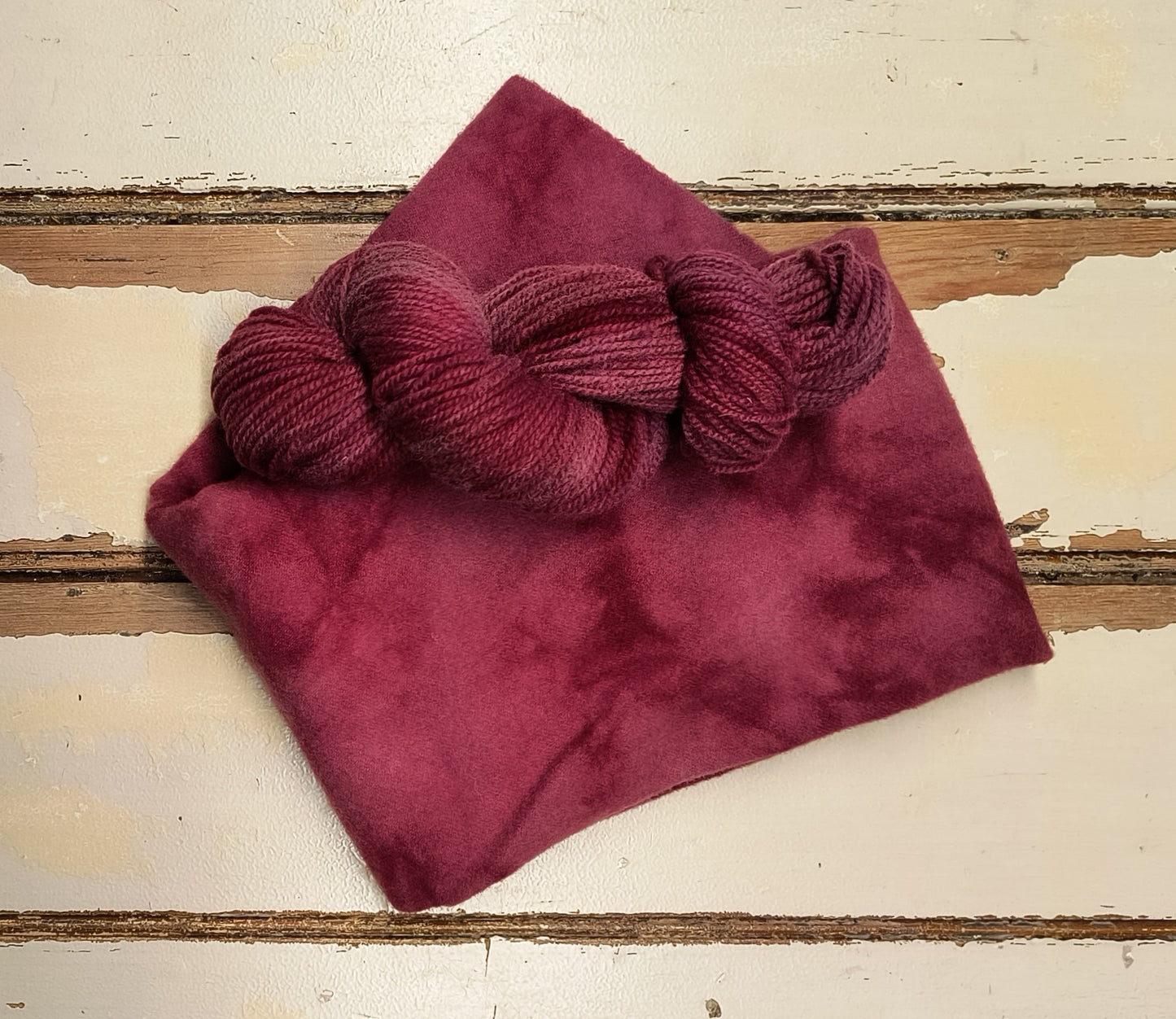 Cranberry Hand Dyed Wool Yarn