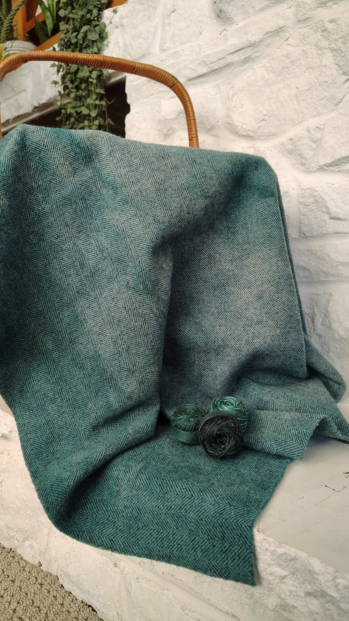 Mallard Hand Dyed Herringbone Wool