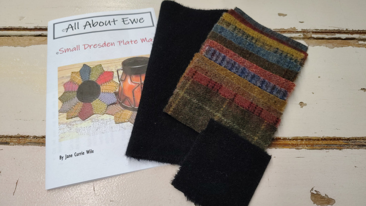 DRESDEN PLATE (Small) Wool Mat Kit