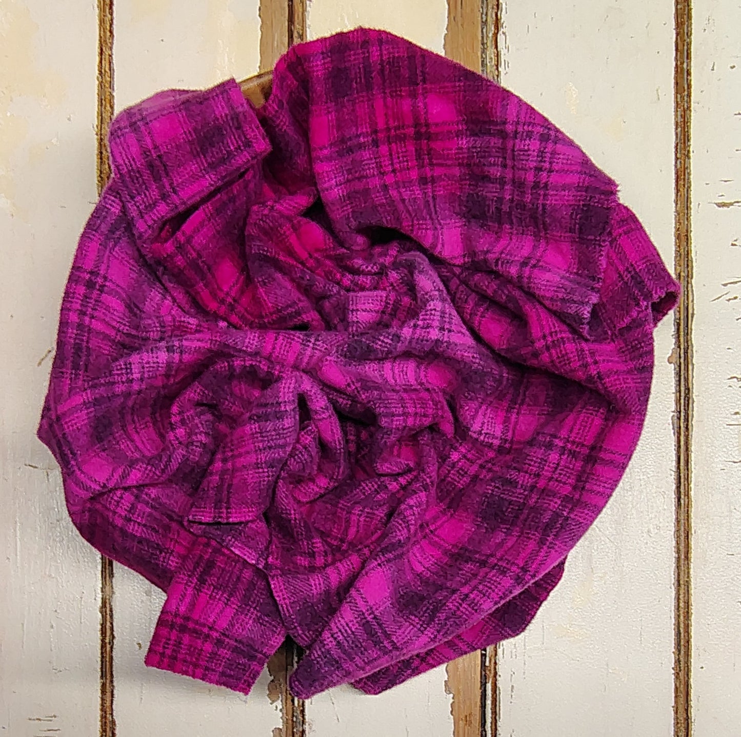 Polar Pink Hand Dyed Plaid Wool (Medium) (Wholesale)
