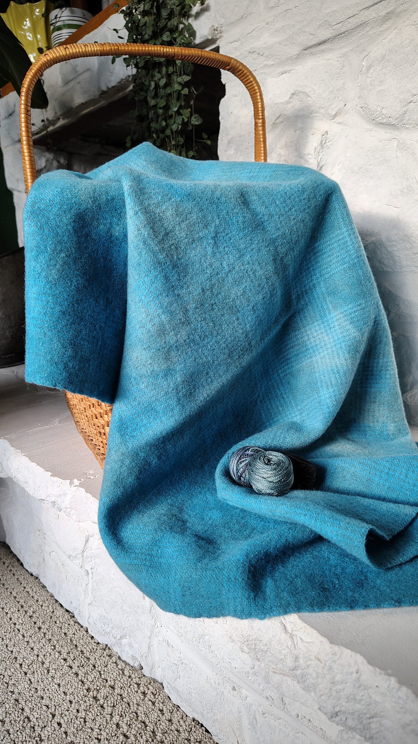 Bright Blue Hand Dyed GP Wool