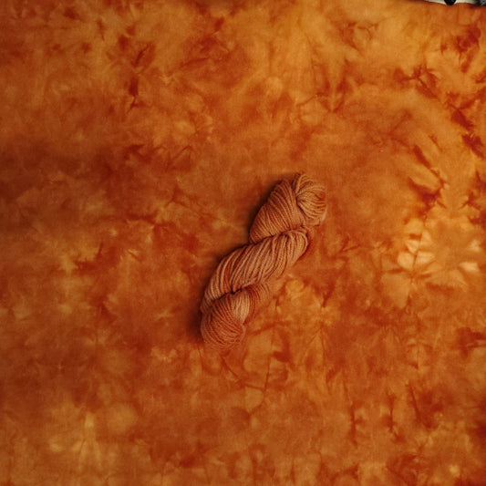 Ripe Pumpkin Hand Dyed Wool Yarn