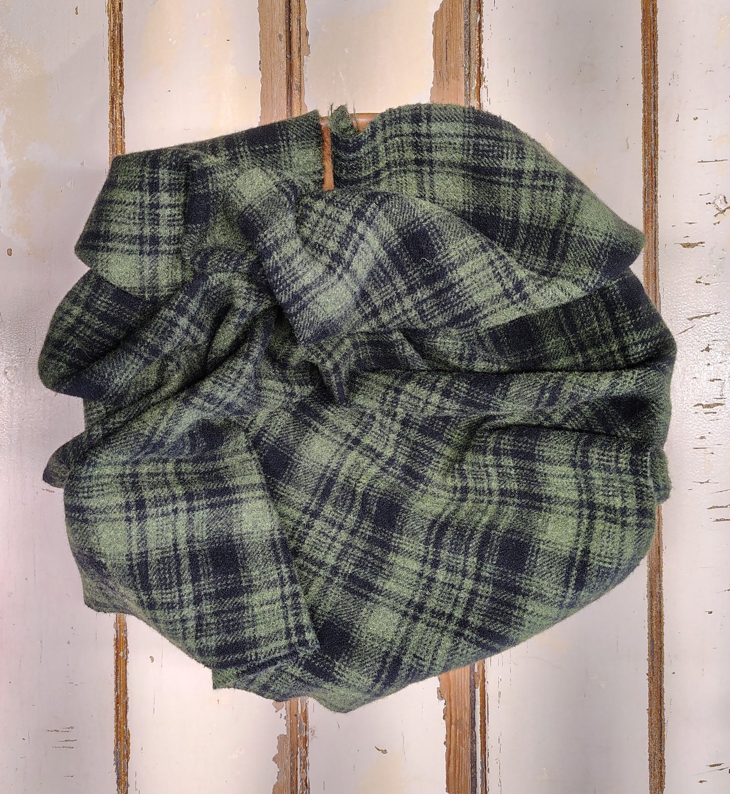 Avocado Hand Dyed Plaid Wool (Dark) (Wholesale)