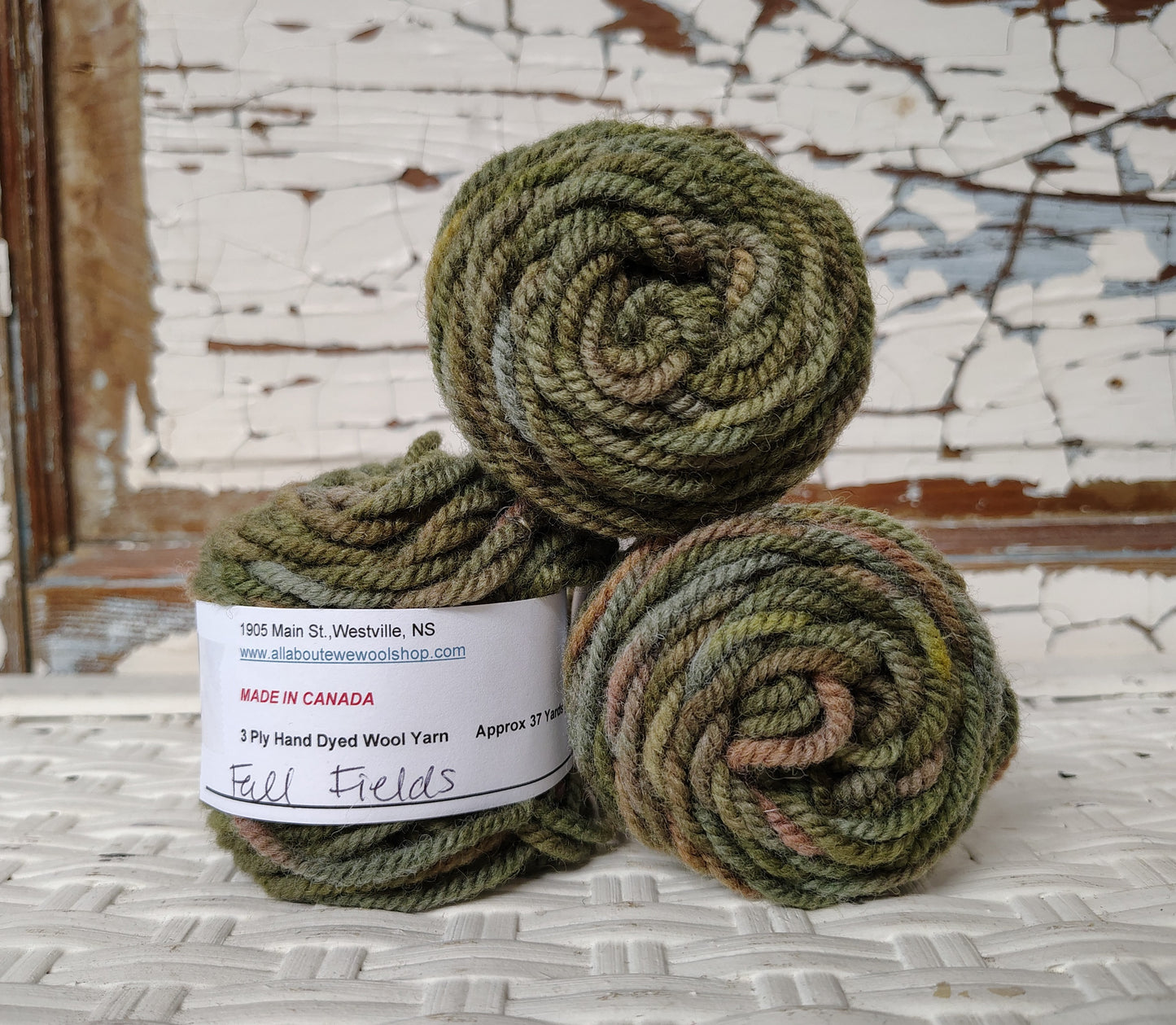 Fall Fields Hand Dyed Wool Yarn Cake