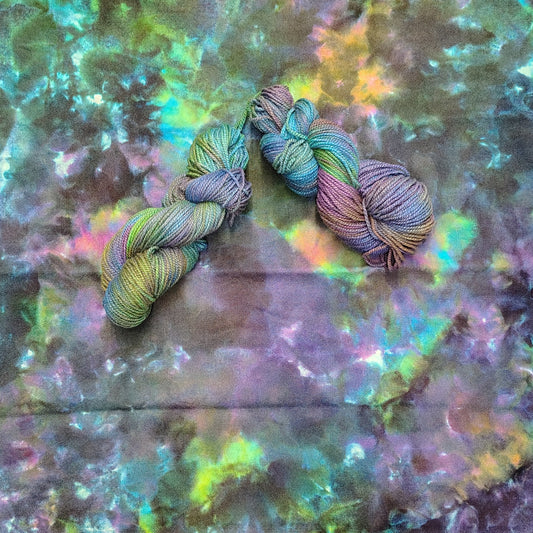 Peacock Hand Dyed Wool Yarn