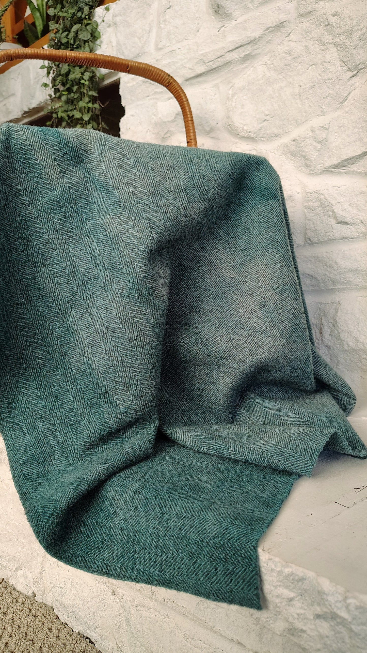 Mallard Hand Dyed Herringbone Wool (Wholesale)