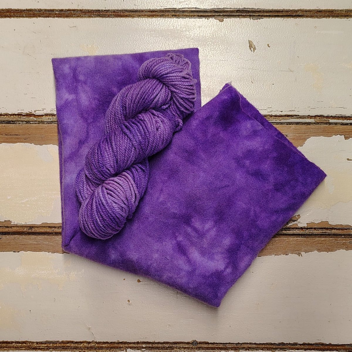 Purple Hand Dyed Wool Yarn