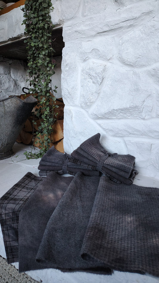 Old Smoke Hand Dyed Wool Fat Eighth Bundle