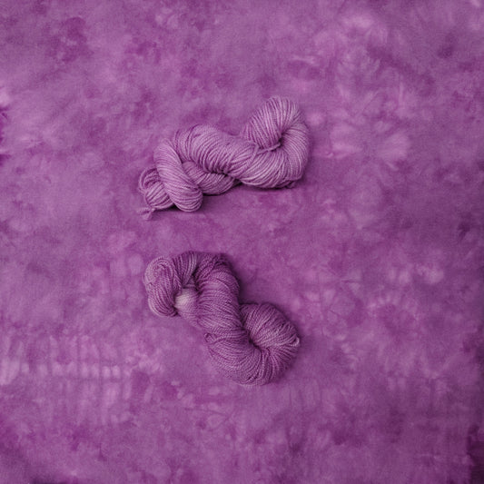 Mulberry Mist Hand Dyed Wool Yarn