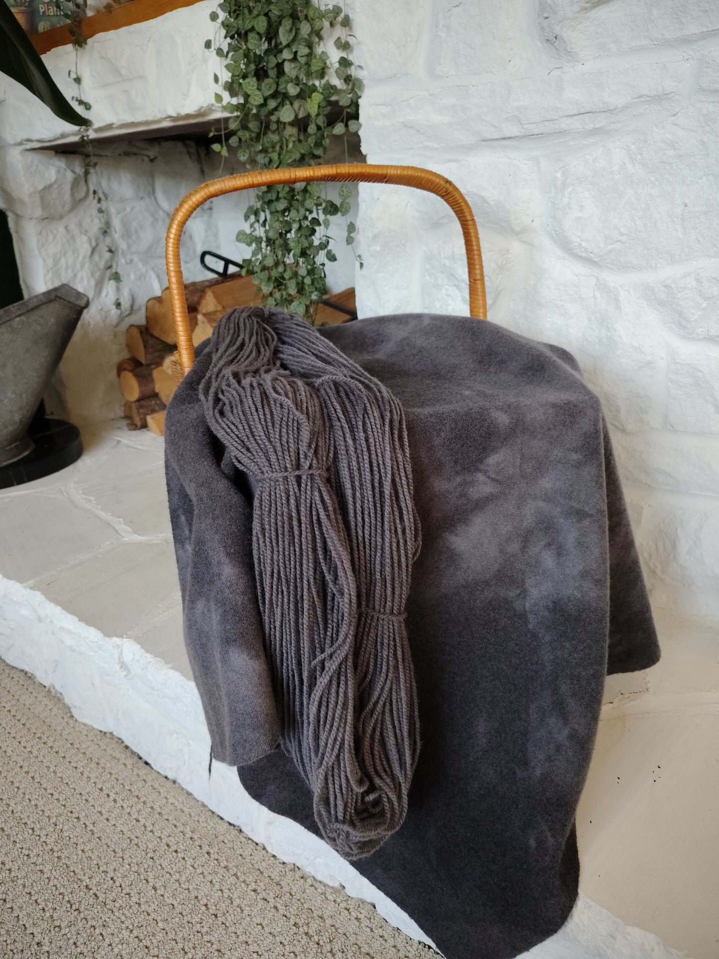 Jet Black A Hand Dyed Wool