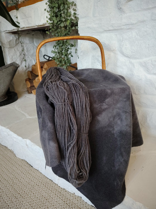 Jet Black A Hand Dyed Wool