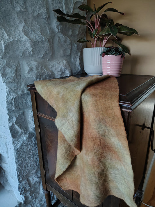 Tan Hand Dyed Plaid Wool (Light)