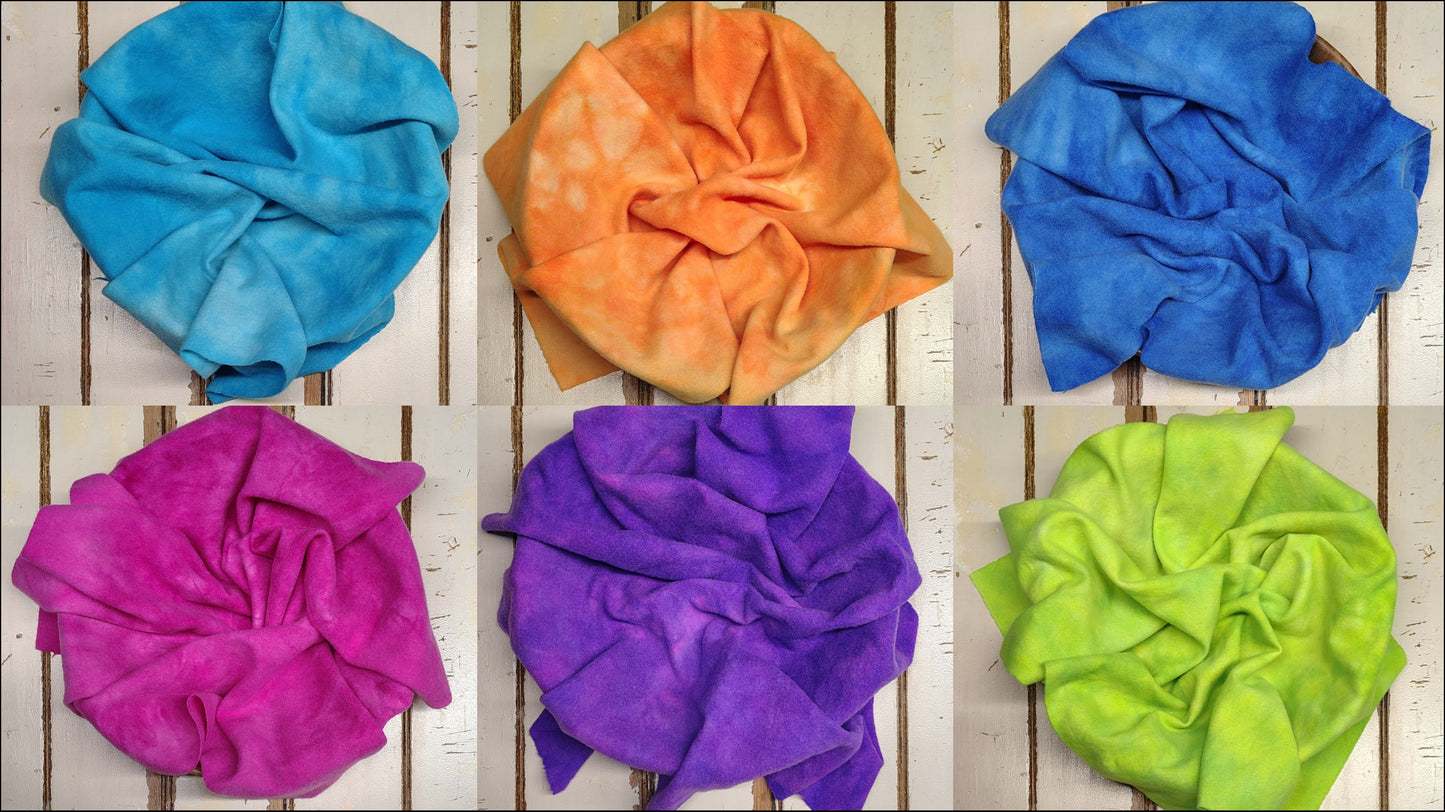 Bright & Neon Hand Dyed Wool Fat Eighth Bundle