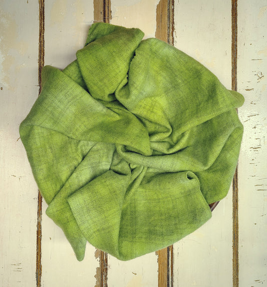 Avocado Hand Dyed Plaid Wool (Light)