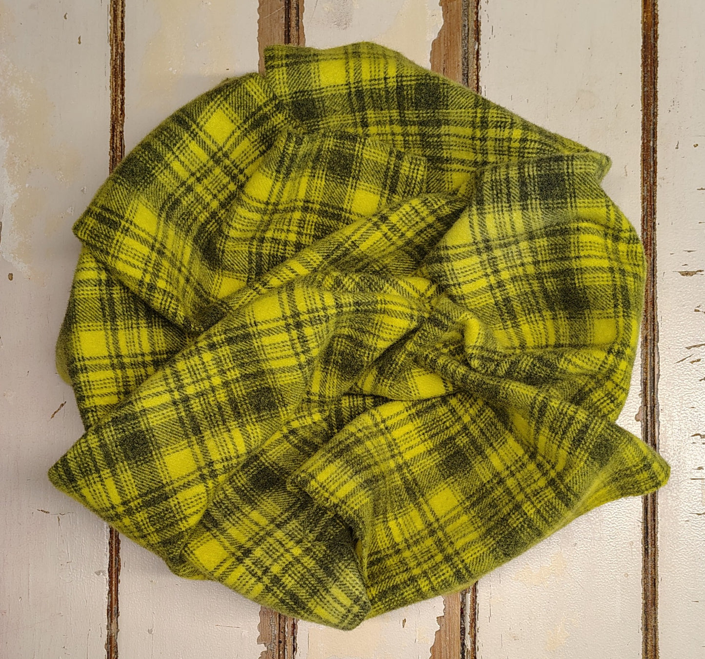 SUN YELLOW Hand Dyed Plaid Wool (Medium)