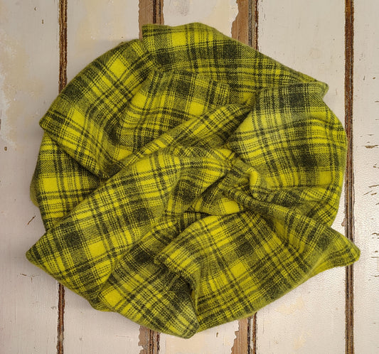 SUN YELLOW Hand Dyed Plaid Wool (Medium)