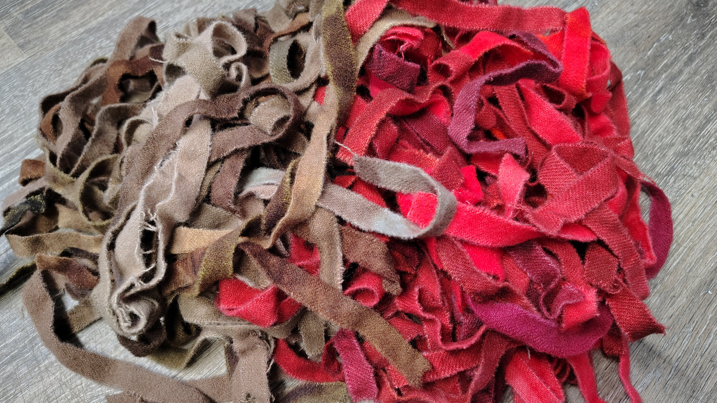CLEARANCE | Wool Strips | Hand Dyed