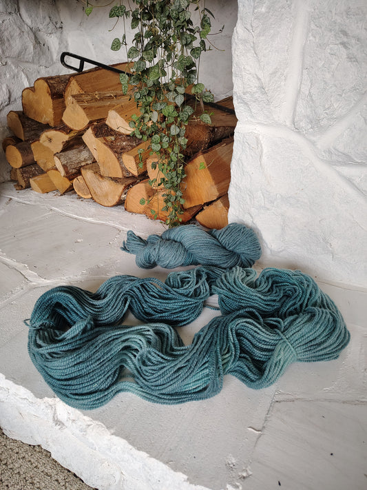 Malachite Hand Dyed Wool Yarn