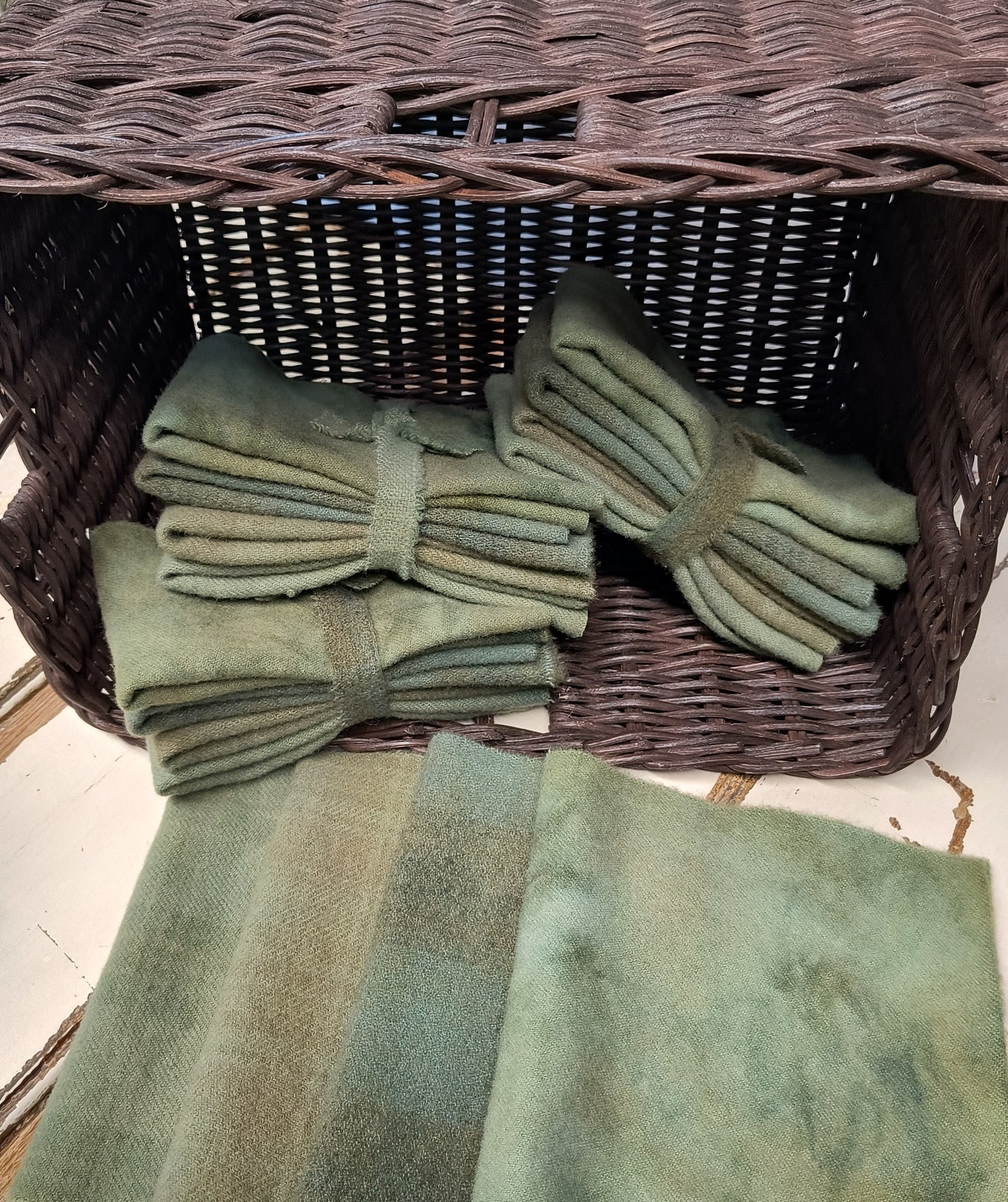 OLIVE DRAB BUNDLE Hand Dyed Wool