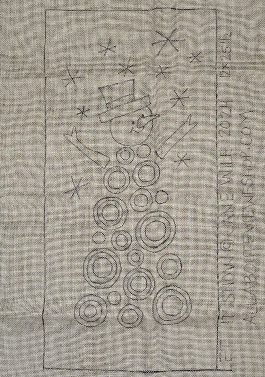 Let It Snow Pattern on Linen