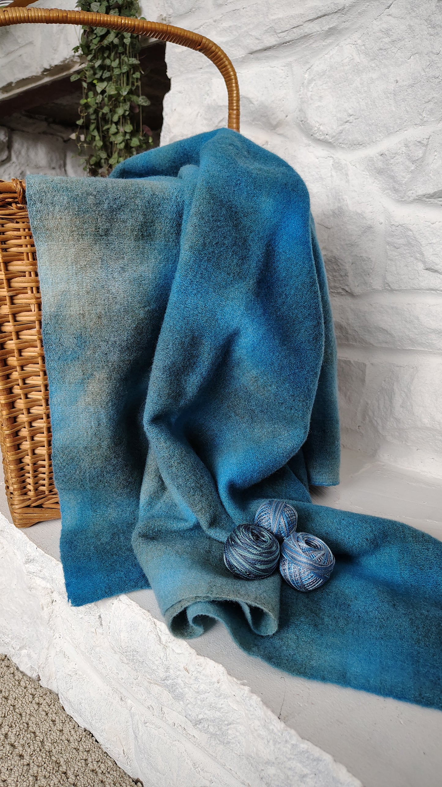 Blue Hand Dyed CS Wool