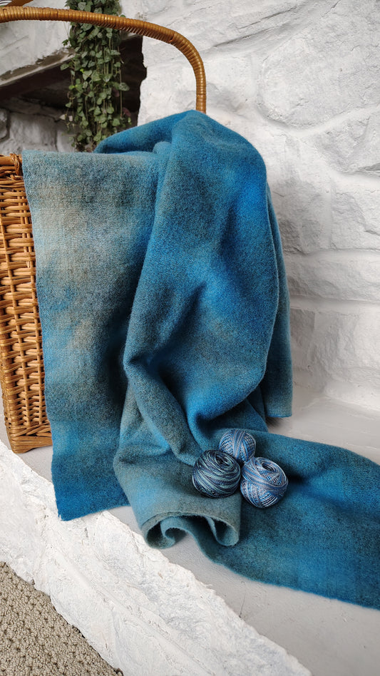 Blue Hand Dyed CS Wool
