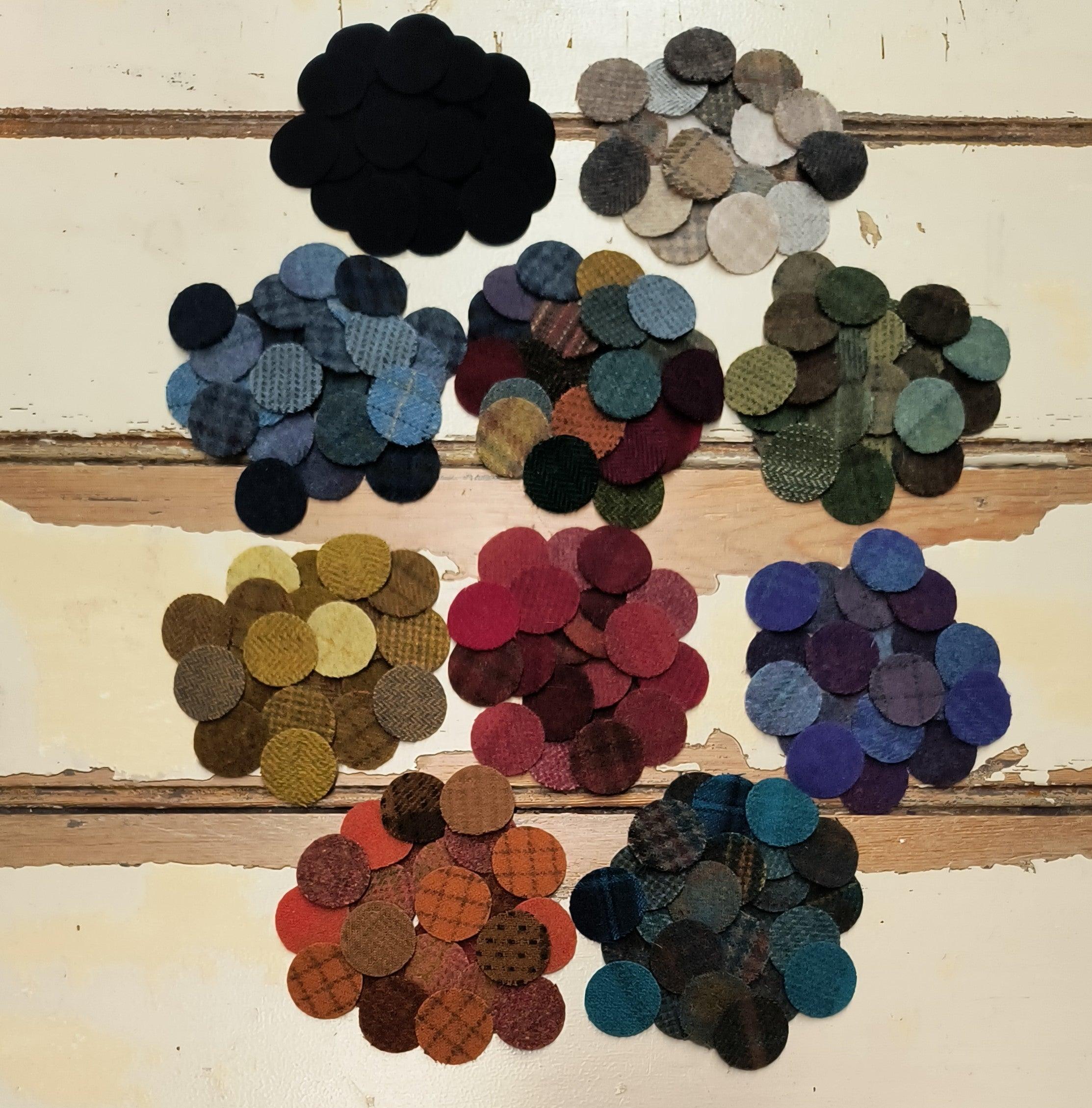 Pre-cut Wool Penny Packs | 25 or 50 Count | 2 inch - All About Ewe Wool Shop