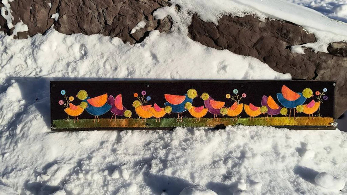 SWEET TWEETS Board Runner Paper Pattern - All About Ewe Wool Shop