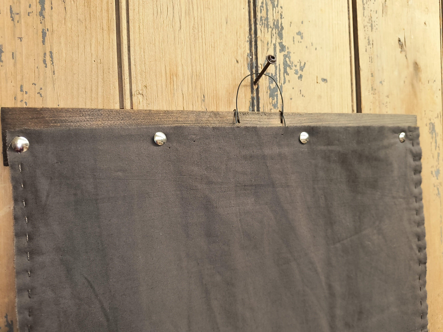 12¼" Wooden Distressed Hanger with Wire - All About Ewe Wool Shop