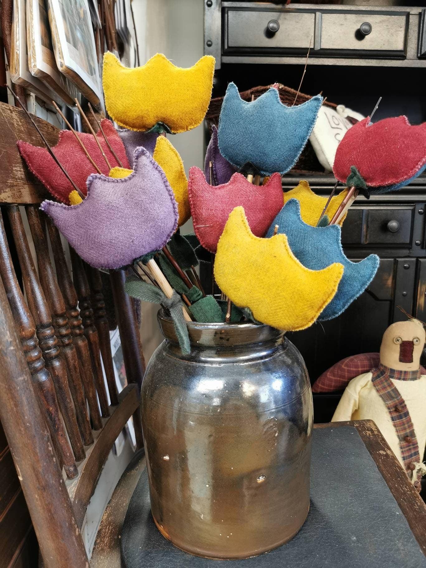 Wooly Tulips Paper Pattern - All About Ewe Wool Shop