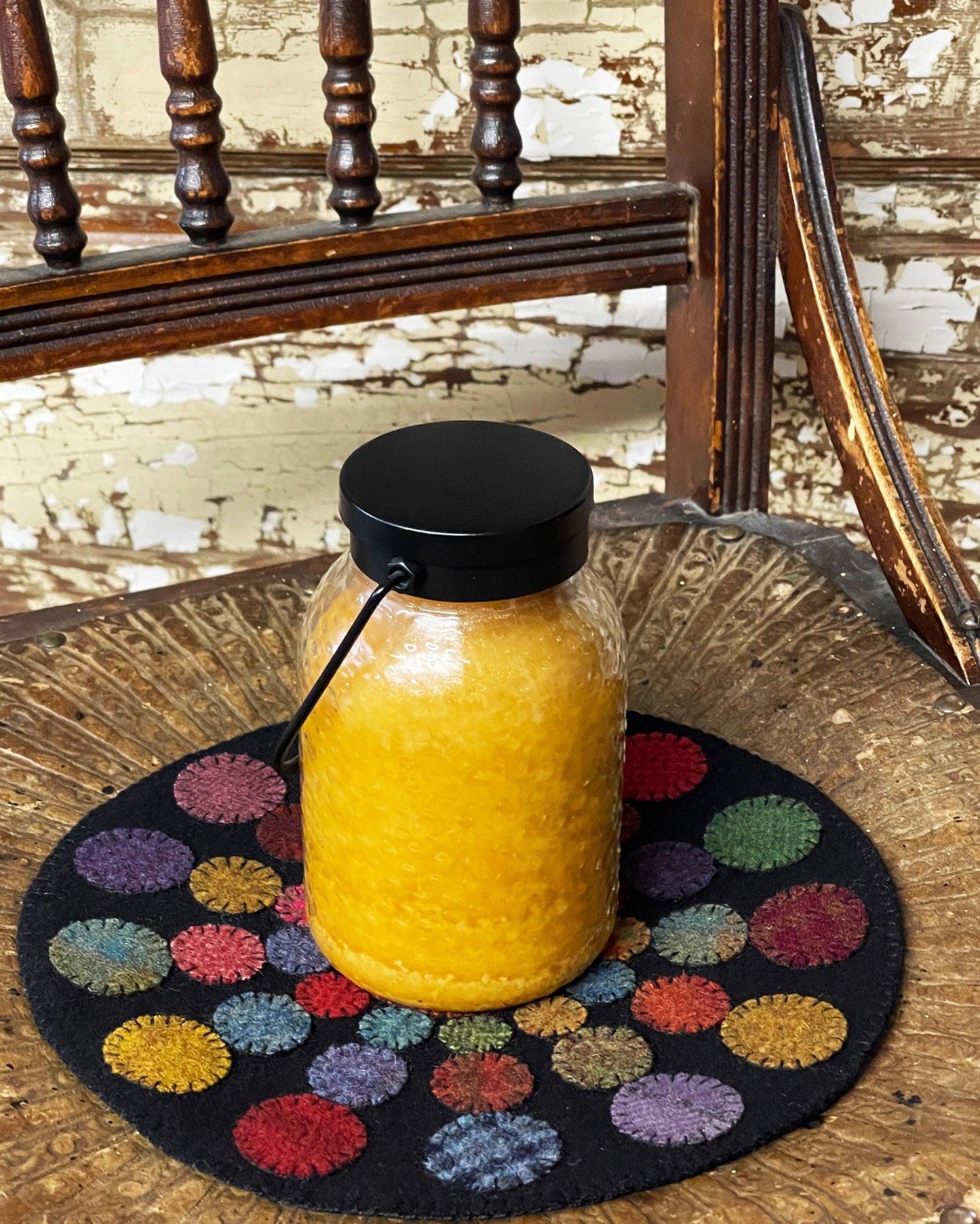 PENNY BURSTS MAT Kit - All About Ewe Wool Shop