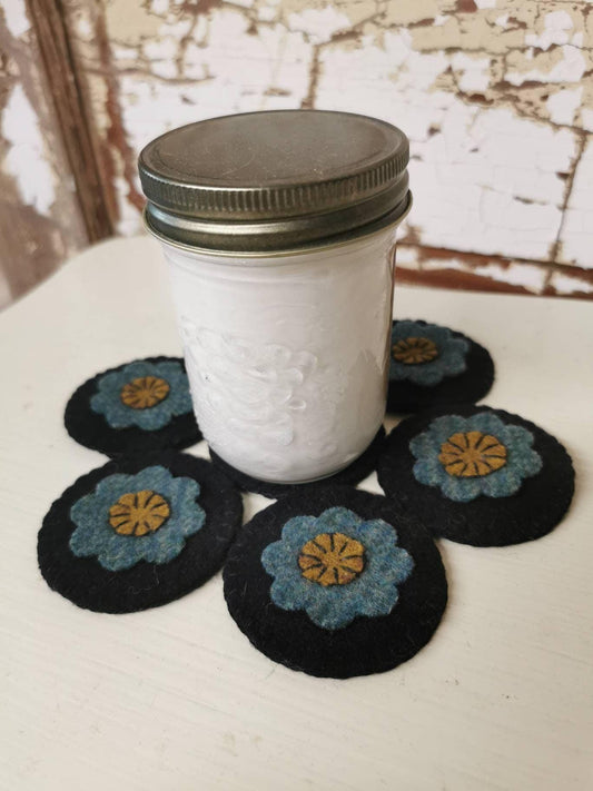 MINI FLOWER MAT Paper Pattern - All About Ewe Wool Shop