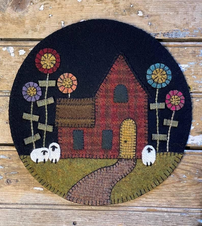 Set of Four "Home" Series Mats Paper Patterns - All About Ewe Wool Shop