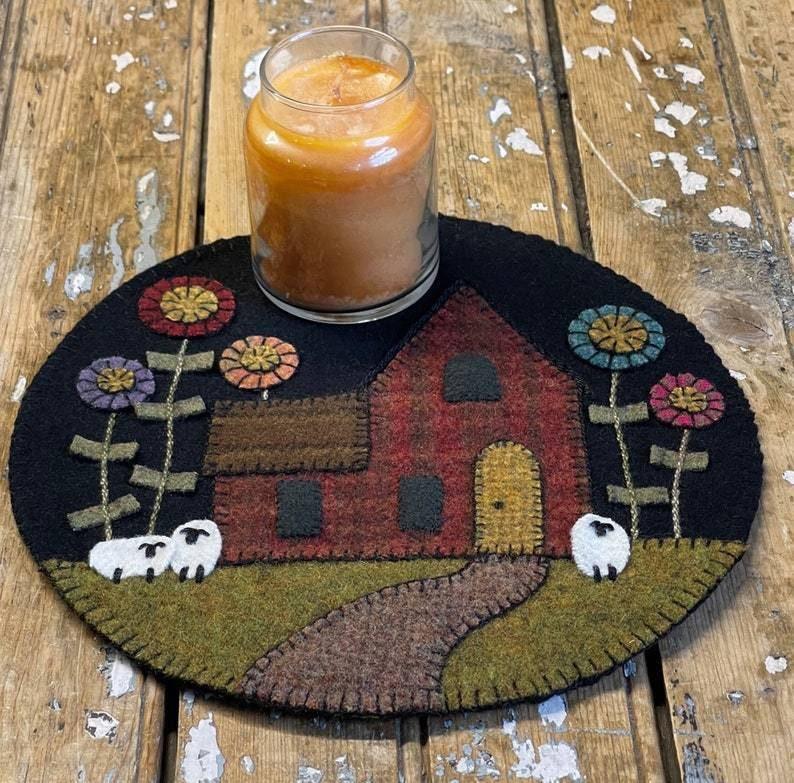 Set of Four "Home" Series Mats Paper Patterns - All About Ewe Wool Shop